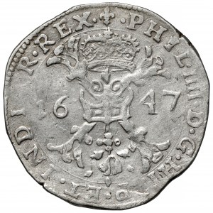 Niderlandy Hiszpańskie, Filip IV, Patagon 1647, Flandria