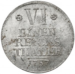 Brandebourg-Ansbach, Alexander, 1/6 thaler 1757