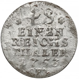 Prusy, Friedrich II, 1/48 talara 1753-F, Brandenburg