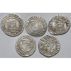 Węgry, Denary 1543-1594 - zestaw (5szt)