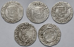 Hungary, Denarii 1549-1602 - set (5pcs)
