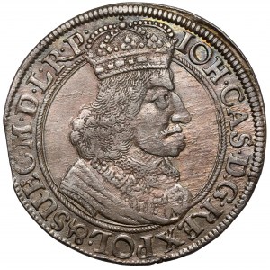 Jan II Kazimierz, Ort Gdańsk 1651 GR - bez obwódki na rewersie - rzadki
