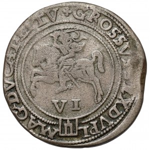 Zygmunt II August, SZÓSTAK Wilno 1562 - szeroki - RZADKOŚĆ