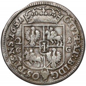 Jean II Casimir, Ort Bydgoszcz 1651 CG - valeur 21 - RARE