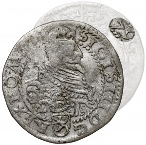 Sigismond III Vasa, centime de Wschowa 1597 - erreur 1579 - RARE