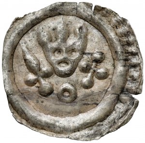 Kuyavia?, Brakteat - crowned head with insignia - rare