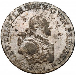 Prusy, Friedrich Wilhelm II, 1/3 thaler 1787-E, Königsberg
