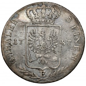 Prusy, Friedrich Wilhelm II, 1/3 thaler 1787-E, Königsberg