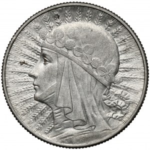 Głowa Kobiety 5 złotych 1932 bez znaku, Londyn