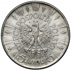 Piłsudski 5 złotych 1934 - urzędowy