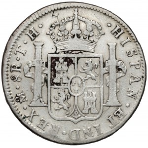 Hiszpania, Karol IV, 8 reali 1805 Mo, Meksyk - kontramarkowana
