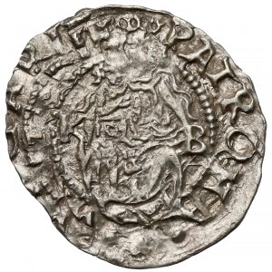 Węgry, Ferdynand I, Denar 1556 (?) KB, Kremnica