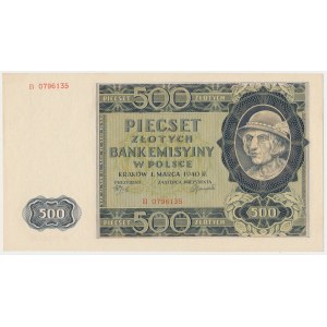 500 złotych 1940 - B