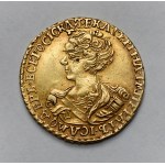 Rosja, Katarzyna I, 2 ruble 1727, Moskwa, złoto - RZADKOŚĆ