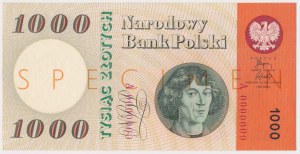 1,000 zloty 1965 - SPECIMEN - A 0000000