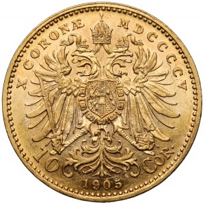 Austria, Franciszek Józef I, 10 koron 1905