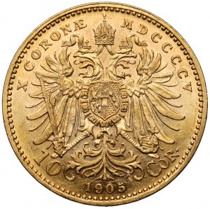 Rakúsko, František Jozef I., 10 korún 1905