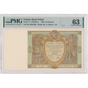 50 złotych 1929 - Ser.DU