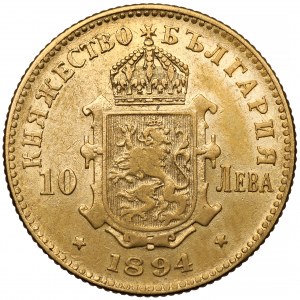 Bulgaria, Ferdinando I, 10 leva 1894 KB