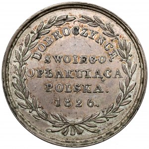 Medal, Polska swojemu dobroczyńcy 1826 - srebro