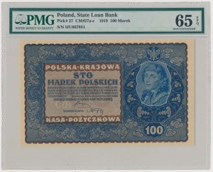 100 mkp 1919 - IJ Serja U (Mił.27c)