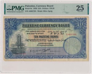 Palestine, 10 Pounds 1939