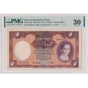 Irak, 5 Dinars 1931 (1942)