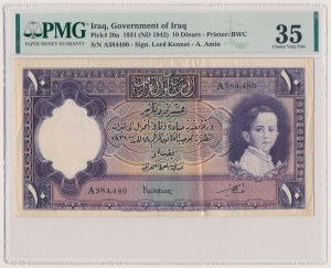 Irak, 10 Dinar 1931 (1942)