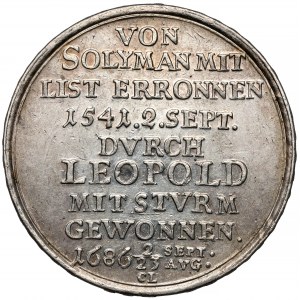 Austria, Leopold I, Medal 1686 - zdobycie miasta Ofen