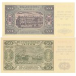 20 i 50 złotych 1948 - z nadrukami okolicznościowymi (2szt)