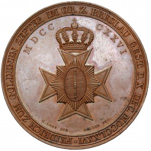 Wrocław, Medal 1826 - 50. rocznica utworzenia loży masońskiej „Friedrich zum goldenen Zepter”