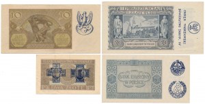 Occupation banknotes with prints 1986 - Warsaw Uprising (4pcs)