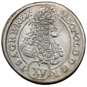 Węgry, Leopold I, 15 krajcarów 1693 KB, Kremnica