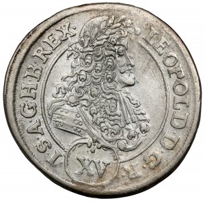 Hungary, Leopold I, 15 krajcars 1693 KB, Kremnica
