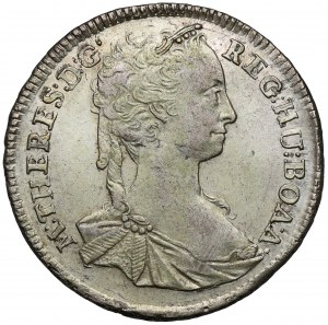Hongrie, Marie-Thérèse, 15 krajcars 1743 KB, Kremnica