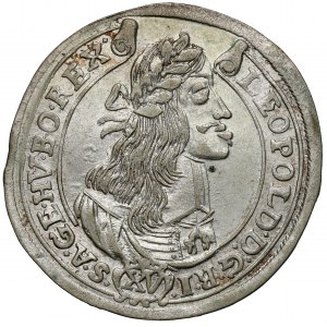 Węgry, Leopold I, 15 krajcarów 1665 KB, Kremnica