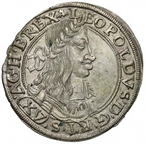 Rakúsko, Leopold I., 15 krajcars 1663 CA, Viedeň