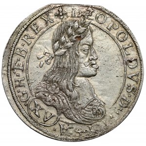 Austria, Leopold I, 15 krajcarów 1663 CA, Wiedeń