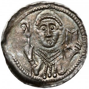 Ladislaus II the Exile, Denarius - Prince and Bishop - WHOLE shield