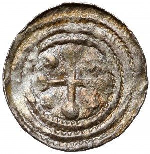 Boleslaw III the Wry-mouthed, Denarius - Fight with the Dragon - no sign