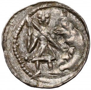 Boleslaw III the Wry-mouthed, Denarius - Fight with the Dragon - star