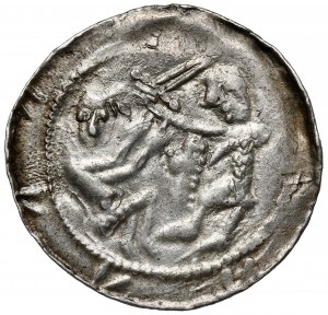 Ladislaus II the Exile, Denarius - Eagle and Hare - beautiful