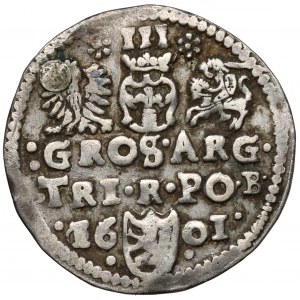 Zygmunt III Waza, Trojak Bydgoszcz 1601 - ex. Czapski junior