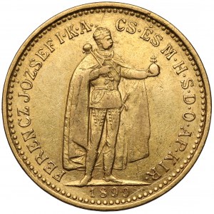Ungheria, Francesco Giuseppe I, 10 corone 1899 KB, Kremnica