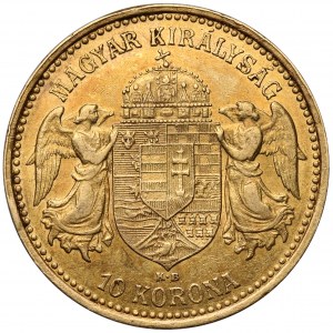 Hongrie, François-Joseph Ier, 10 couronnes 1904 KB, Kremnica