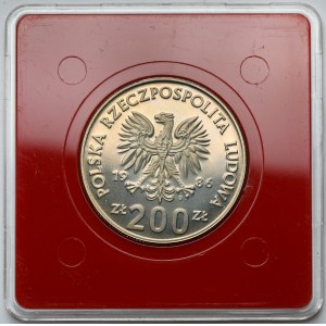 Próba CuNi 200 złotych 1986 Głowa sowy