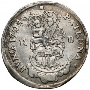 Hungary, Francis II Rákóczi, 1/2 thaler 1704 KB, Kremnica