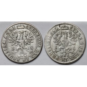 Prusy-Brandenburgia, Friedrich Wilhelm I, Ort 1681-1682 HS, Königsberg - zestaw (2szt)
