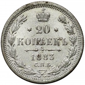 Rosja, Aleksander III, 20 kopiejek 1883