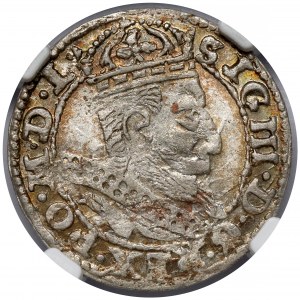 Sigismund III Vasa, Krakow 1607 penny - beautiful